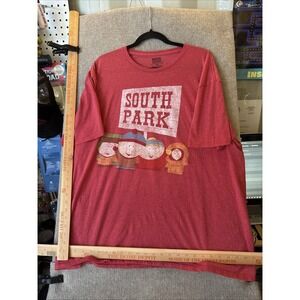 South Park Casual Comedy Central Red T-Shirt Men's Size 2XL